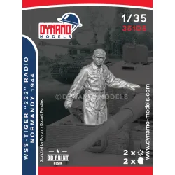 Dynamo Models 35105 1/35 Wss Tiger 222 Crew Radio Operator Normandy 1944 3d Printed Resin Kit