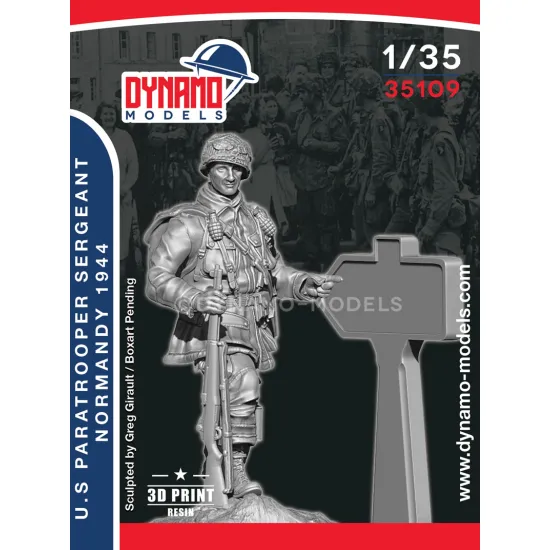 Dynamo Models 35109 1/35 Us Paratrooper Sergeant Pointing Direction Normandy 1944 3d Printed Resin Kit