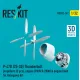 Reskit Rsu32-0262 1/32 P-47d 25-30 Thunderbolt Propellers 2 Pcs Engine Pw R-2800 Engine Hood For Hasegawa Kit 3d Printed