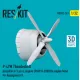 Reskit Rsu32-0263 1/32 P-47m Thunderbolt Propeller 1 Pcs Engine Pw R-2800 Engine Hood For Hasegawa Kit 3d Printed