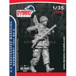 Dynamo Models 35119 1/35 Us Paratrooper Mg Tripod Marching Normandy 1944 Ww2 3d Printed Resin Kit