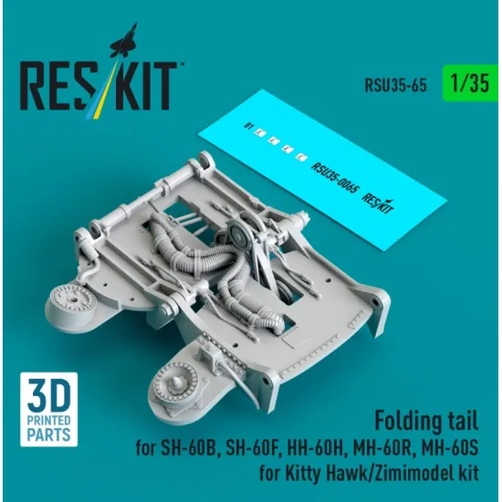 Reskit Rsu35-0065 1/35 Folding Tail For Sh-60b Sh-60f Hh-60h Mh-60r Mh-60s For Kitty Hawk/Zimimodel Kit 3d Printed