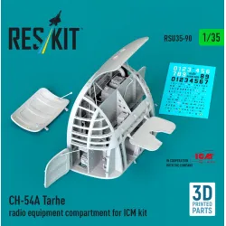 Reskit Rsu35-0090 1/35 Ch-54a Tarhe Radio Equipment Compartment For Icm Kit 3d Printed