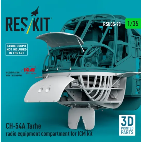 Reskit Rsu35-0090 1/35 Ch-54a Tarhe Radio Equipment Compartment For Icm Kit 3d Printed