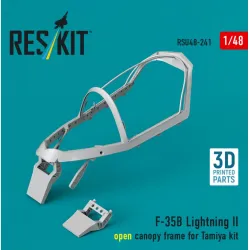 Reskit RSU48-0241 1/48 ​​F-35B Lightning II open canopy frame for Tamiya kit 3D Printed