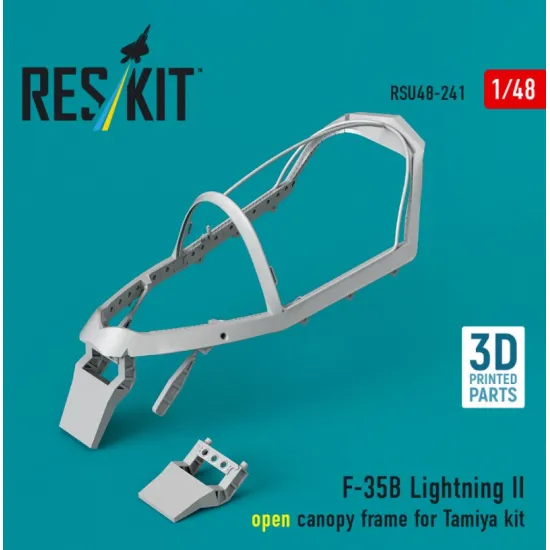 Reskit RSU48-0241 1/48 ​​F-35B Lightning II open canopy frame for Tamiya kit 3D Printed
