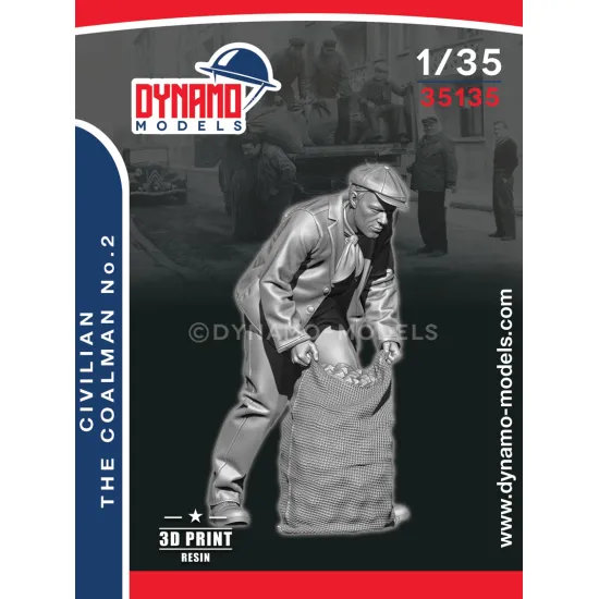 Dynamo Models 35135 1/35 Civilian The Coalman Ww2 3d Printed Resin Kit