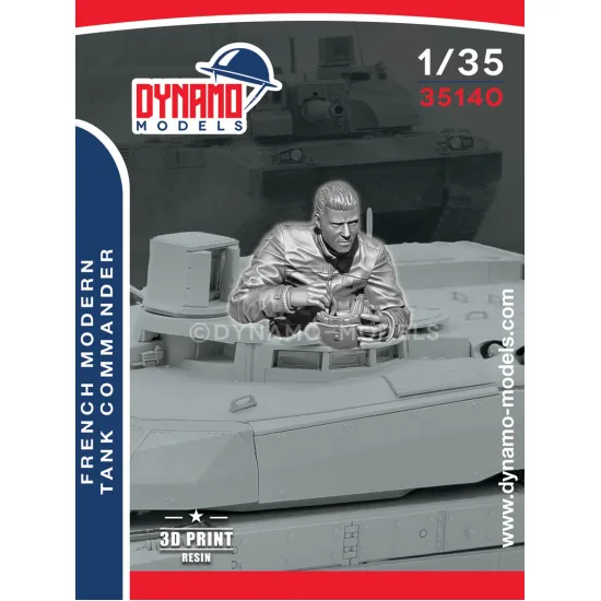 Dynamo Models 35140 1/35 French Modern Tank Commander 3d Printed Resin Kit