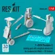 Reskit RSU48-0620 1/48 ​​F-4B/N Phantom II landing gear with weighted wheels set for Academy kit Metal 3D Printed