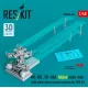 Reskit Rsu48-0645 1/48 Mh-60l Uh-60a Folded Main Rotor With Blade Fold Restraint Systems For Icm Kit 3d Printed