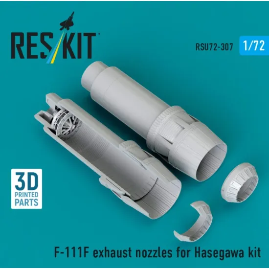 Reskit Rsu72-0307 1/72 F-111f Exhaust Nozzles For Hasegawa Kit 3d Printed
