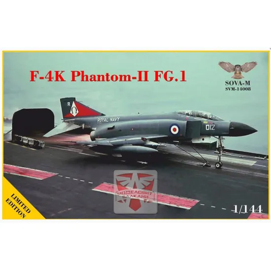 Sova Model 14008 1/144 F-4k Phantom Ii Fg1 Royal Navy Plastic Model Kit