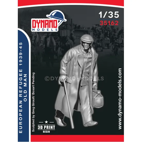 Dynamo Models 35162 1/35 Civilian Refugee Man Ww2 3d Printed Resin Kit