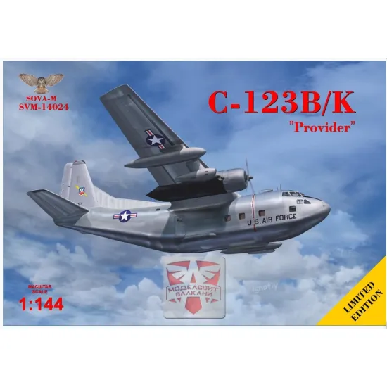 Sova Model 14024 1/144 C-123b/K Provider Military Transporter Plastic Model Kit