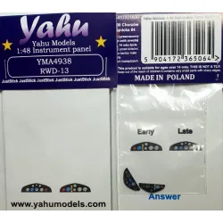 Yahu Model Yma4938 1/48 Instrument Panel For Rwd-13 Answer