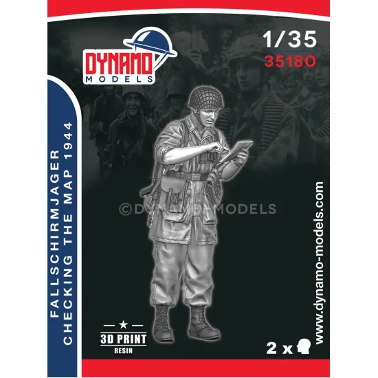 Dynamo Models 35180 1/35 Fallschirmjager Checking The Map Normandy 1944 3d Printed Kit