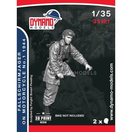 Dynamo Models 35181 1/35 Fallschirmjager On Motorcycle Normandy 1944 3d Printed