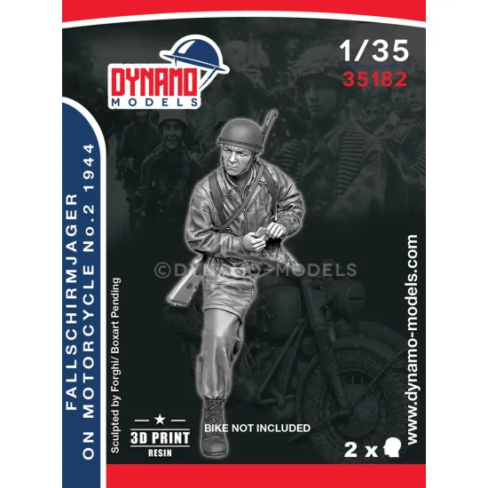 Dynamo Models 35182 1/35 Fallschirmjager On Motorcycle Normandy 1944 3d Printed