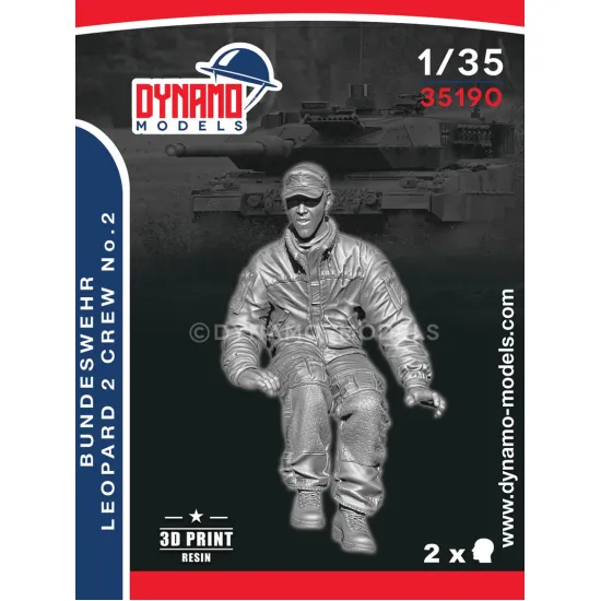 Dynamo Models 35189 1/35 Bundeswehr Leopard 2 Crew 3d Printed Resin Kit