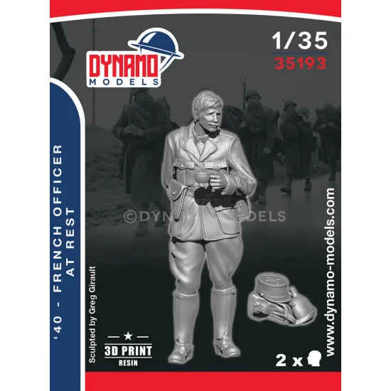 Dynamo Models 35193 1/35 1940 French Sergeant At Rest 3d Printed Resin Kit