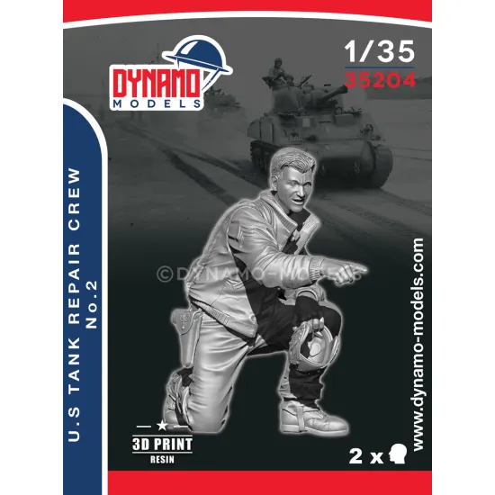 Dynamo Models 35204 1/35 U.s Tank Repair Crew Ww2 3d Printed Resin Kit