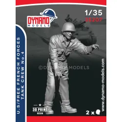 Dynamo Models 35207 1/35 Us Or Free French Forces Tanker 1944 3d Printed Resin Kit