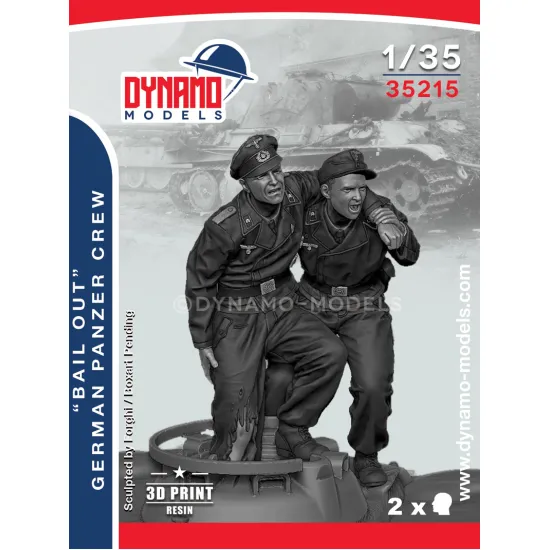 Dynamo Models 35215 1/35 German Tank Crew Bail Out Ww2 3d Printed Resin Kit
