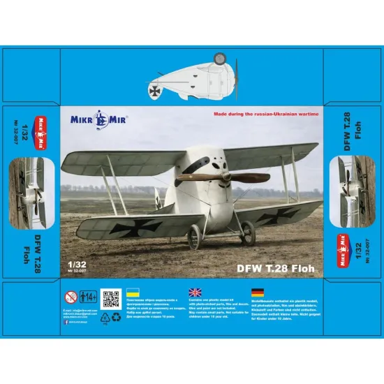 Mikro Mir 32-007 1/32 Dfw T 28 Floh Plastic Model Kit