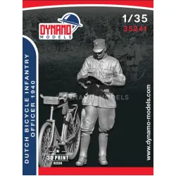 Dynamo Models 35241 1/35 Dutch Army Infantry Bicycle Officer 1940 With Bicycle 3d Printed Resin Kit