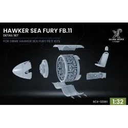 Skunk Worx Scx-32001 1/32 Hawker Sea Fury Fb 11 Detail Set For Dbmk