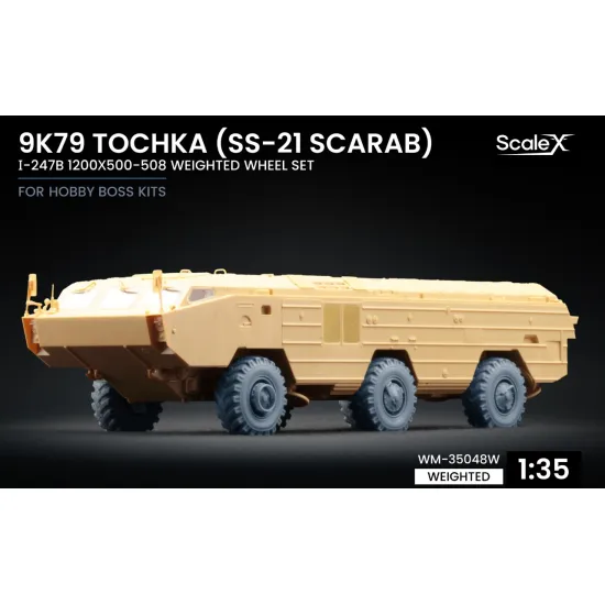 ScaleX WM-35048W 1/35 9K79 Tochka SS-21 Scarab І-247B Weighted Wheel Set for Hobby Boss