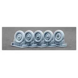 Scalex Ww-35014w 1/35 Schwimmwagen Gelande V1 5/25-16 Weighted Wheel Set For Italeri Tamiya Afv Club