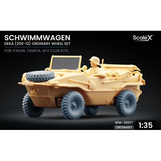 Scalex Ww-35017 1/35 Schwimmwagen Deka Ordinary Wheel Set For Italeri Tamiya Afv Club