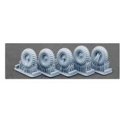 Scalex Ww-35017w 1/35 Schwimmwagen Deka Weighted Wheel Set For Italeri Tamiya Afv Club