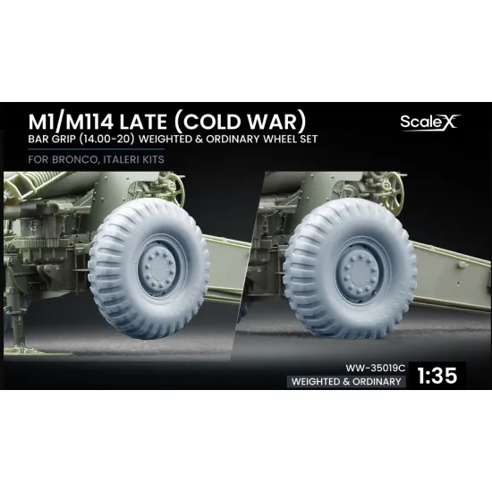Scalex Ww-35019c 1/35 M1/M114 Late Cold War Ordinary And Weighted Wheel Set For Bronco Italeri