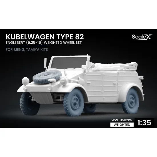 Scalex Ww-35021w 1/35 Kubelwagen Type 82 Englebert Weighted Wheel Set For Meng Tamiya