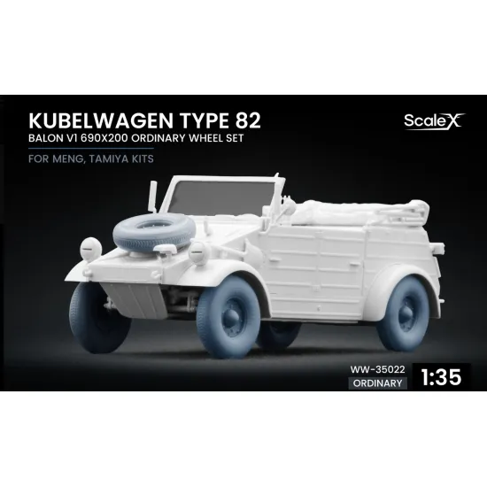 Scalex Ww-35022 1/35 Kubelwagen Type 82 Balon 1 Ordinary Wheel Set For Meng Tamiya