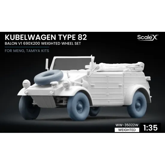 Scalex Ww-35022w 1/35 Kubelwagen Type 82 Balon 1 Weighted Wheel Set For Meng Tamiya