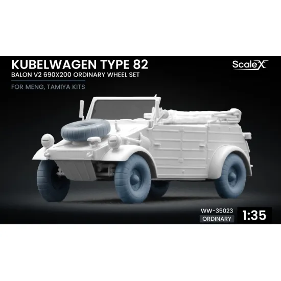 Scalex Ww-35023 1/35 Kubelwagen Type 82 Balon 2 Ordinary Wheel Set For Meng Tamiya