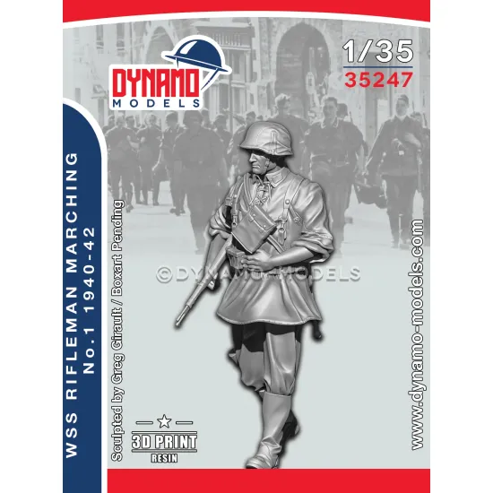 Dynamo Models 35247 1/35 German Wss Rifleman Marching 1940-42 3d Printed Kit
