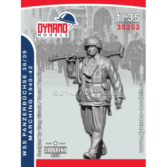 Dynamo Models 35252 1/35 German Wss Panzerbuchse Gunner Marching 1940-42 3d Printed Kit