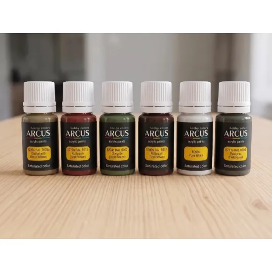 Arcus A2095 Acrylic Paints Set Wehrmacht Watch On The Rhine 6colors In Set 10ml