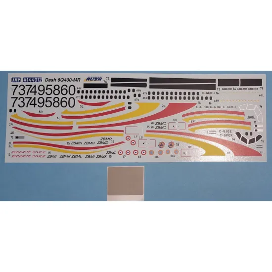 Amp 144-012 1/144 Dash 8q400-mr French Securite Civile Plastic Model Kit