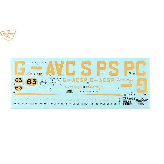 Clear Prop Cp72052 1/72 Dh 88 Comet G-acsp Plastic Model Kit
