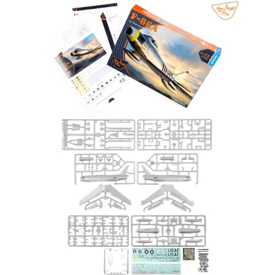Clear Prop Cp72055 1/72 F-86a In Korea Early Variants Plastic Model Kit