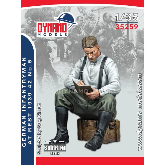 Dynamo Models 35259 1/35 German Infantryman At Rest 1939-42 3d Printed Kit