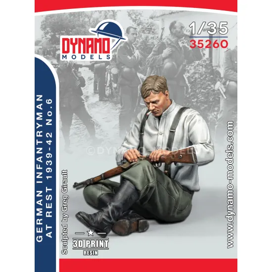 Dynamo Models 35260 1/35 German Infantryman At Rest 1939-42 3d Printed Kit