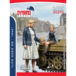 Dynamo Models 35270 1/35 Civilian Life Goes On Mom And Son 3d Printed Kit