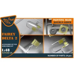 Clear Prop Cpa48130 1/48 Fairey Delta 2 Double-sided Painting Mask For Dora Wings Kit