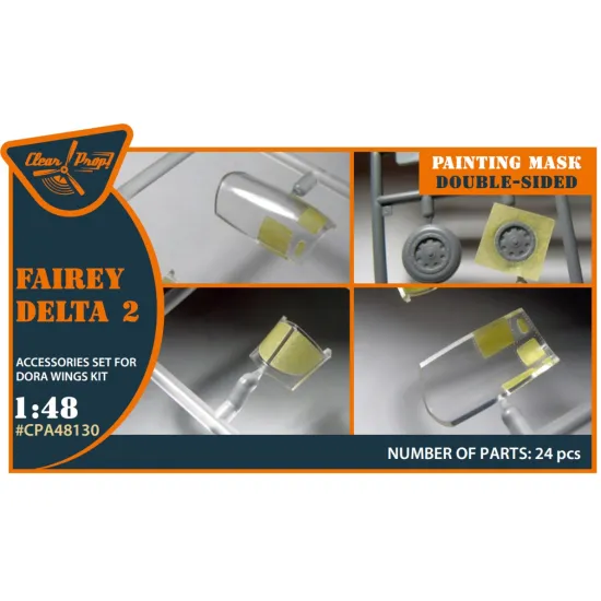 Clear Prop Cpa48130 1/48 Fairey Delta 2 Double-sided Painting Mask For Dora Wings Kit